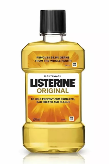 500ml LISTERINE  Original Mouthwash Antiseptic  Reduce  Plaque & Bad Breath UK