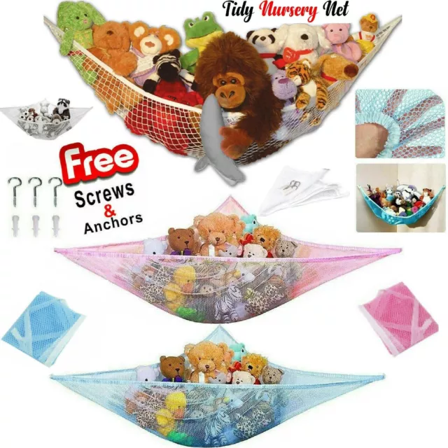 Large Toy Soft Teddy Hammock Mesh Baby Childs Bedroom Tidy Storage Nursery Net