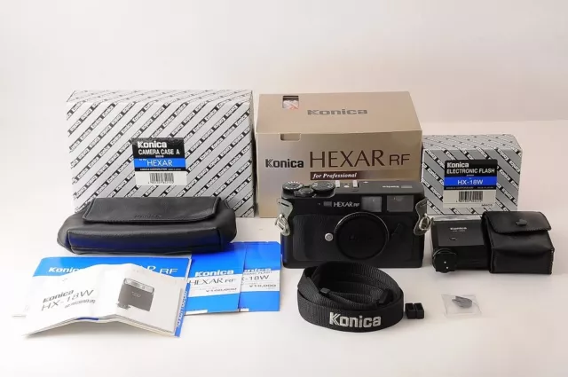 【ALMOST UNUSED TOP MINT+】KONICA HEXAR RF 35mm Rangefinder   HX-18W Case A JAPAN