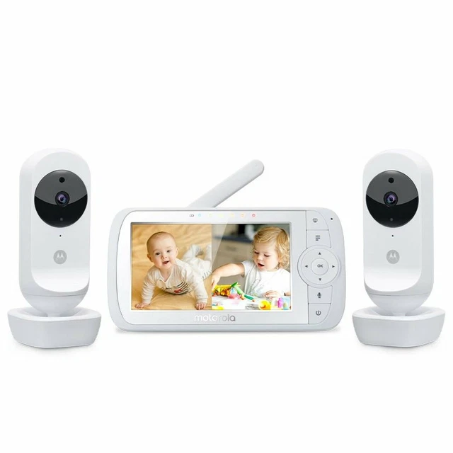 Motorola VM35-2 (Twin) Video- Babyphone mit 5,0" Farbdisplay Infrarot-Nachtsicht