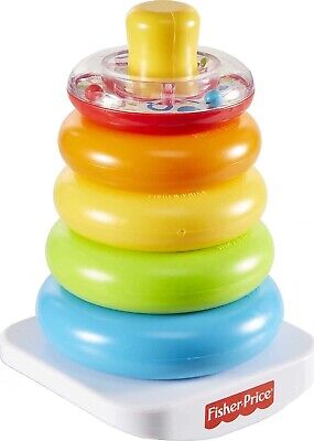 Fisher-Price Rock-a-Stack Baby Toy Classic Roly-Poly Ring Stacking Toy Rattle