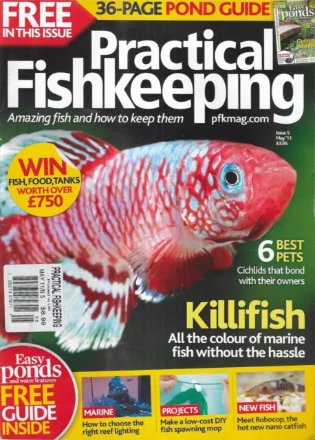 Practical Fishkeeping Magazine Killifish Cichlids Easy Ponds Reef Lighting 2011