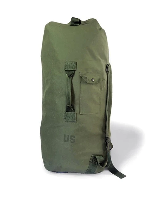 US Military Army Duffle Duffel Bag, OD Green, Nylon, Top Load