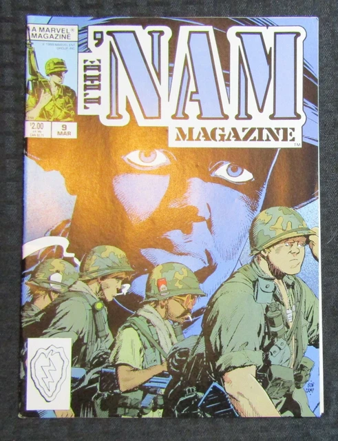 1989 Marvel THE 'NAM War Magazine #9 FVF 7.0 Bob Camp Cover