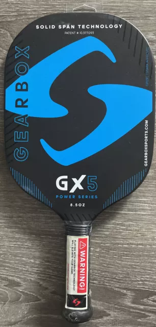 Gearbox GX 5 Power Series PickleBall Paddle!  85oz. Brand New! Fast/free Ship!!