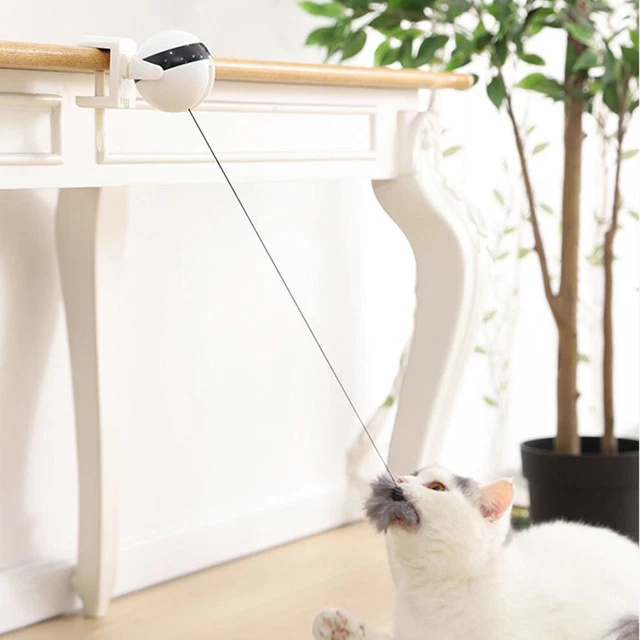 Electric Automatic Lifting Plush Ball Interactive Smart Pet Cat Ball Teaser Toys