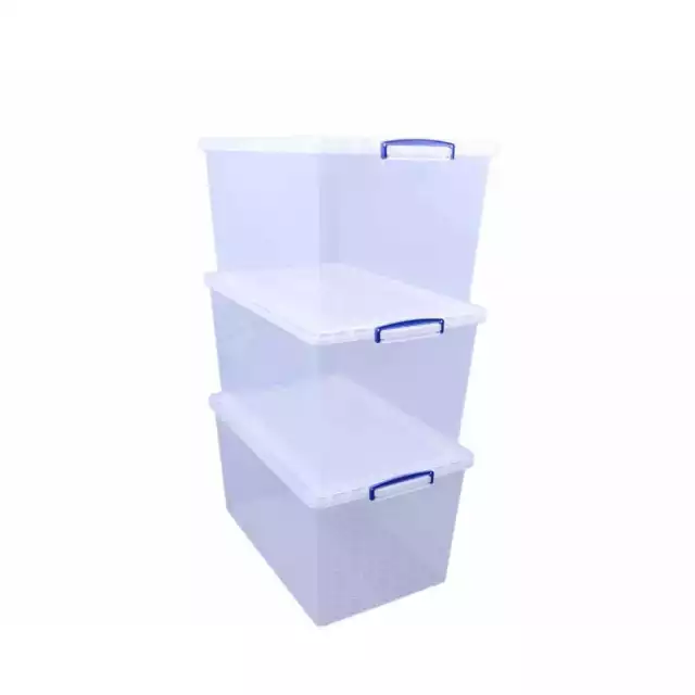 Really Useful Nestable Storage Box 83 Litre Pack of 3