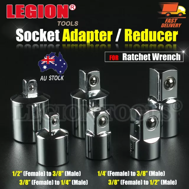 Socket Adaptor Ratchet Wrench Drive Increaser Reducer Convertor 1/4'' 3/8''1/2''