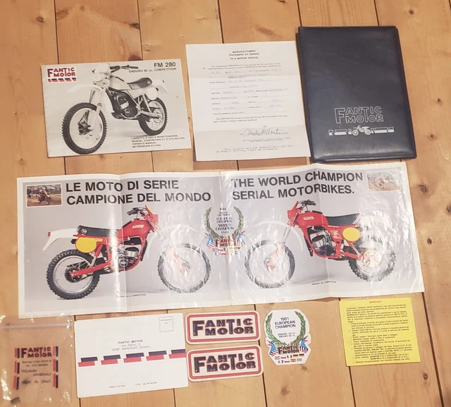 Autocollants/stickers Fantic Motor 80 Enduro Competition - Série Complète - Neuf - Fabriqué En Italie