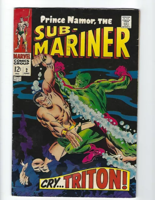 Sub-Mariner #2 - Nice Vg/Fn 5.0 - Ist Inhumans X-Over - Buscema - $39 B.i.n. !