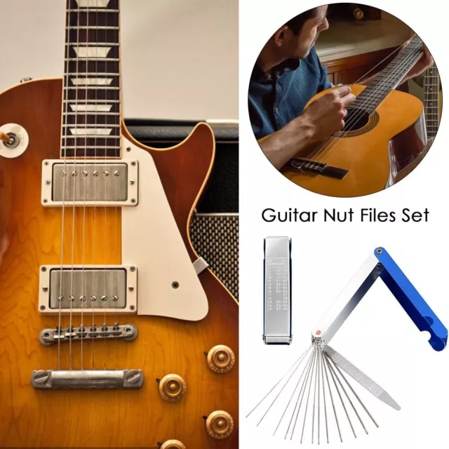 File Kits Guitar Nut Files Set Luthier Repair Tool Fret Crowning Slot Grinder UK