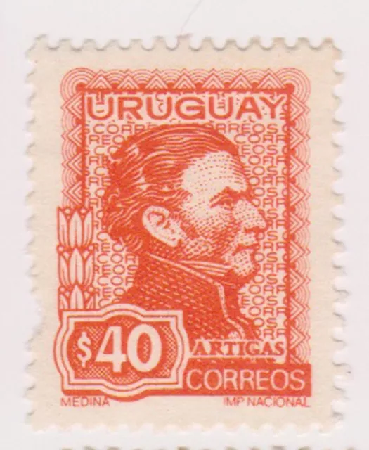 (UGA-58) 1972 Uruguay 40p orange General ARTIGAS (C)