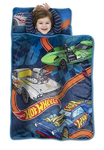 Coche de carreras para niños pequeños - Incluye almohada y manta de lana - ideal para niños alfombra de siesta