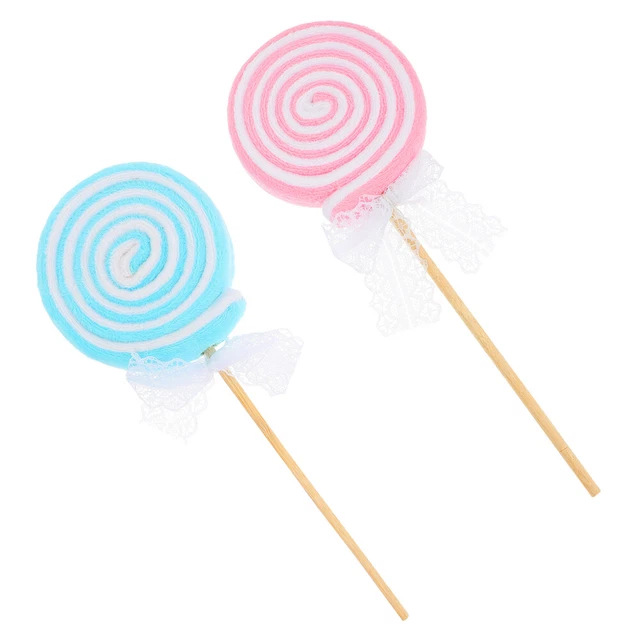 2 piezas piruletas colgantes cabina de fotos accesorios madera para niños