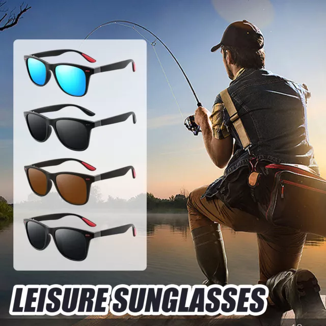 Polarized Sunglasses UV400 Men Women Retro Square Sport Driving Cycling Fishing