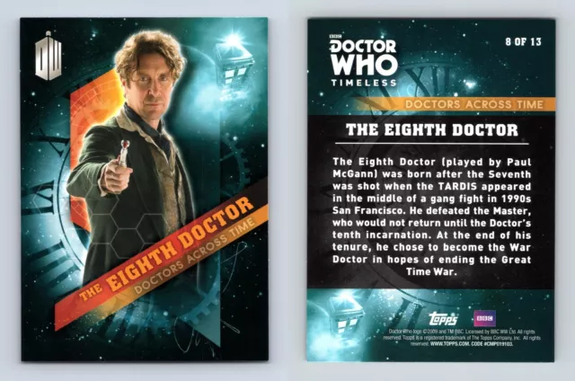 The Eighth Doctor #8 Of 13 Dr. Who Timeless 2016 Topps Doctors Across Time Card