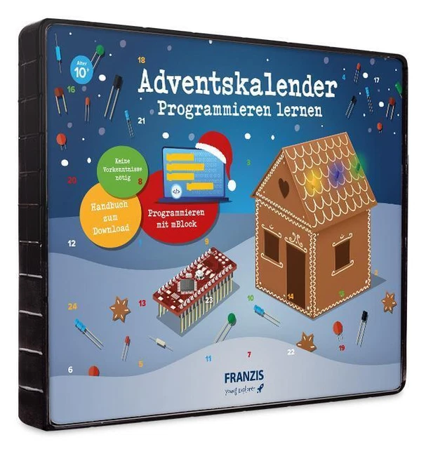 Adventskalender Programmieren lernen Franzis Kalender Bausatz mit Buch Deutsch
