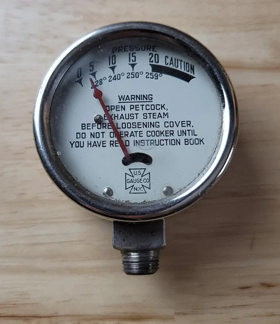 VTG US GAUGE Company PRESSURE GAUGE Pressure Cooker IOB 12.50 PicClick