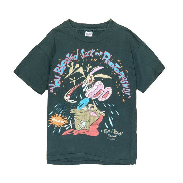 Vintage The Ren & Stimpy Show Sack Of Protoplasm T-Shirt Size Large Cartoon 90s