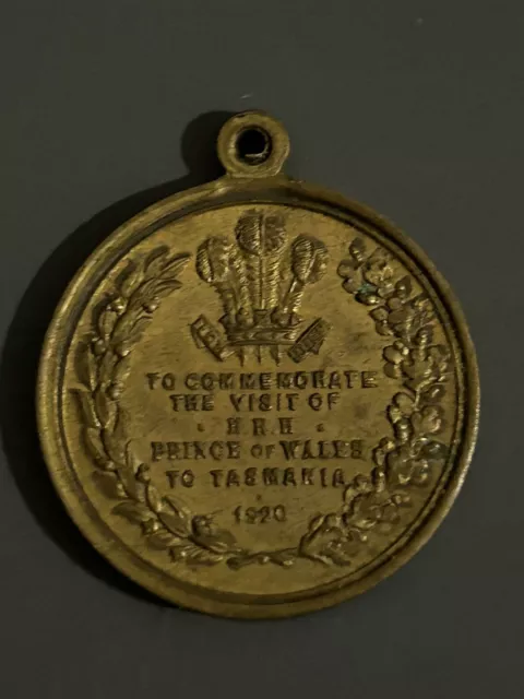 Medallion to Commemorate the Visit of Prince of Wales to Tasmania 1990