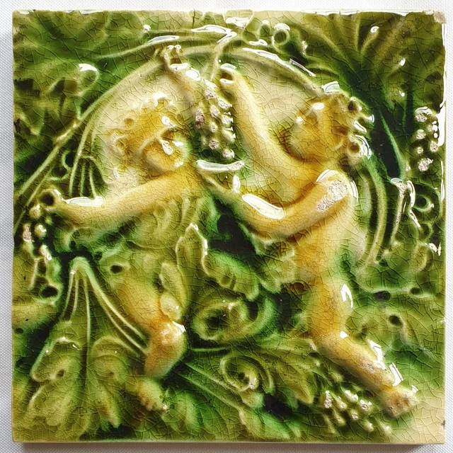 English Majolica Tile