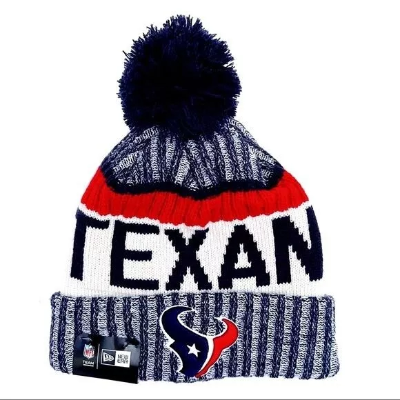 New Era Houston Texans NFL Football Knit Winter Hat Beanie Mens Womens Fan Gift