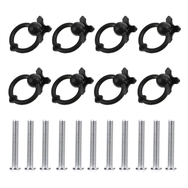 10 Pcs Knobs Rings Pulls Drawer Drop Cupboard Barn Door
