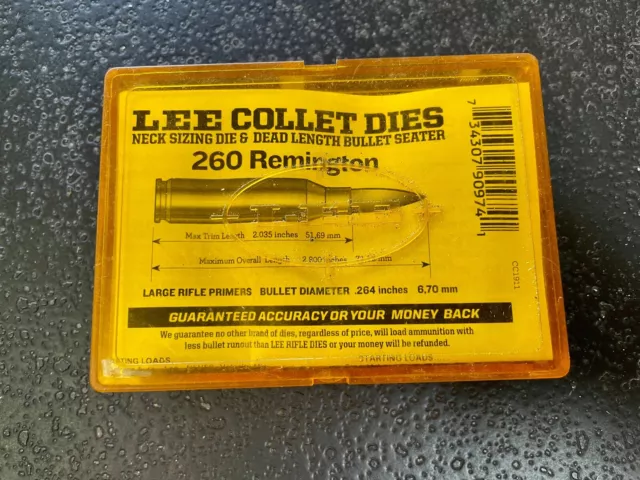 Lee Collet #90974 260 Remington 2-Die Neck Sizer Set