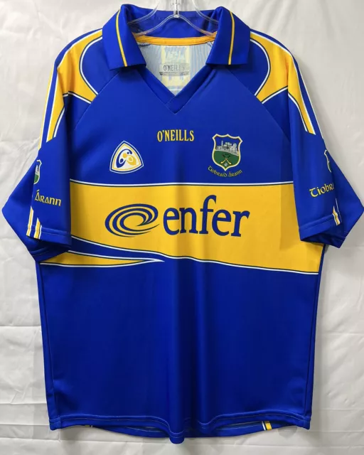 O'Neills Ireland Gaelic Football Tiobraid Arann Jersey Mens Blue Rugby Size XL