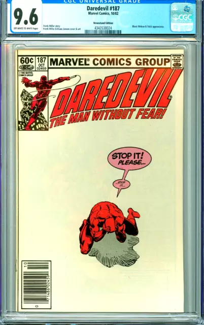 DAREDEVIL 187 CGC 9.6 WP NEWSSTAND EDITION Frank Miller BRONZE AGE Marvel 1982