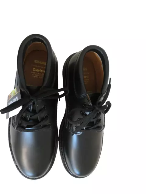 DIEHARD SEARS SURE-TRACK Leather Work Shoes Black Oxford Sz 9 EE EU 42. ...
