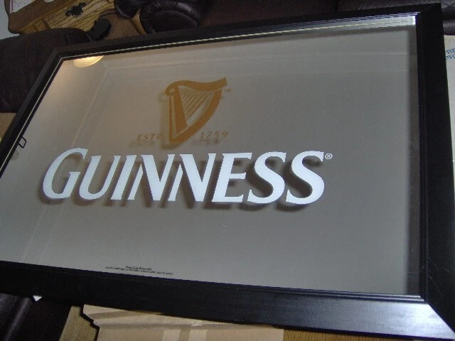 guinness large  bar mirror....local pick up only
