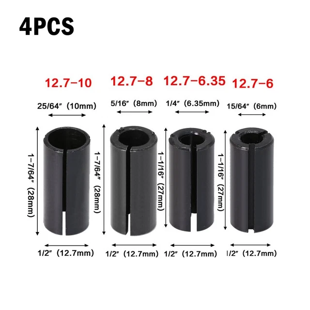Macchina per incisione accessori bit router set colletto 12 76 6 35 8 10 mm