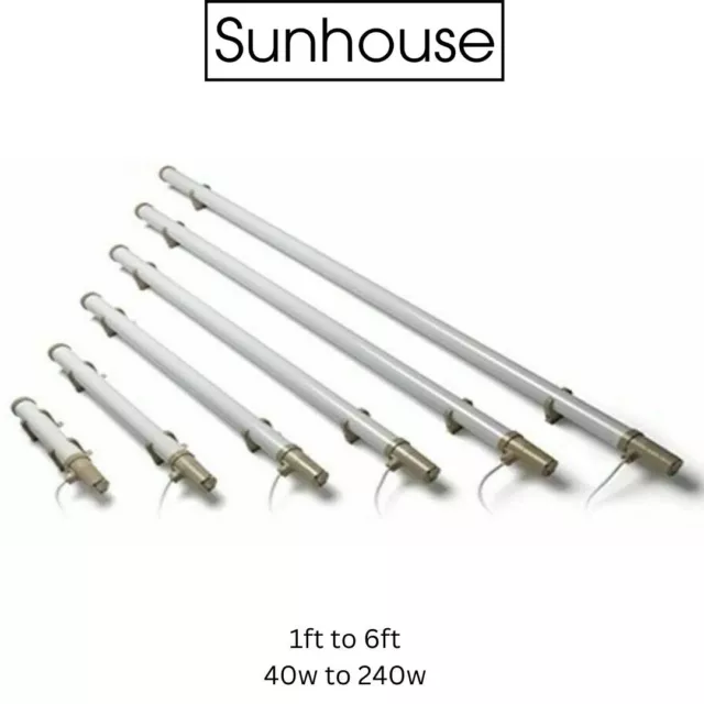 Sunhouse Tubular Heaters Electric Low Energy Tube Heater 1Ft-6Ft Thermostatic