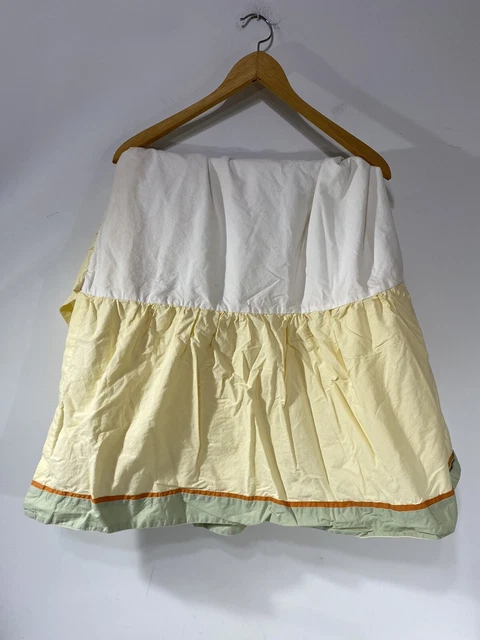 Land of Nod Crib Skirt Yellow Dust Ruffle