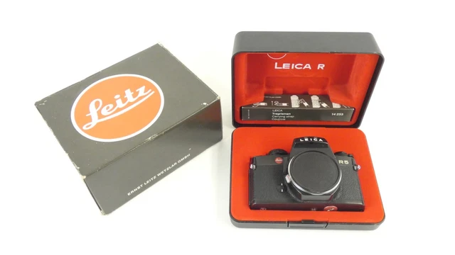 Camera Leitz Leica Wetzlar  R5 Slr Black Body With Box And Cover