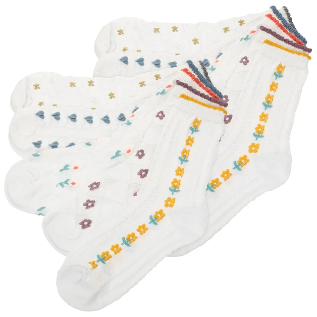 5 Pairs frilly socks for girls socks Jolies Chaussettes Pour Femmes Chaussettes