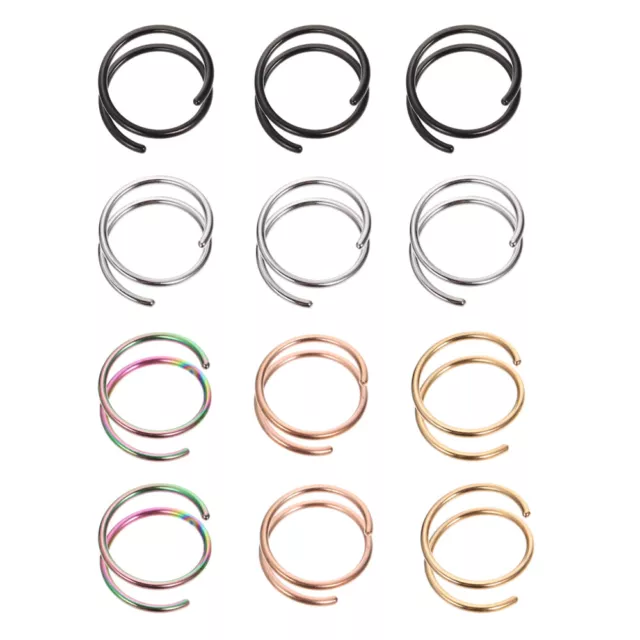 12 Pcs Nasenringe Für Frauen Goldener Hoop-Nasenring Zubehör