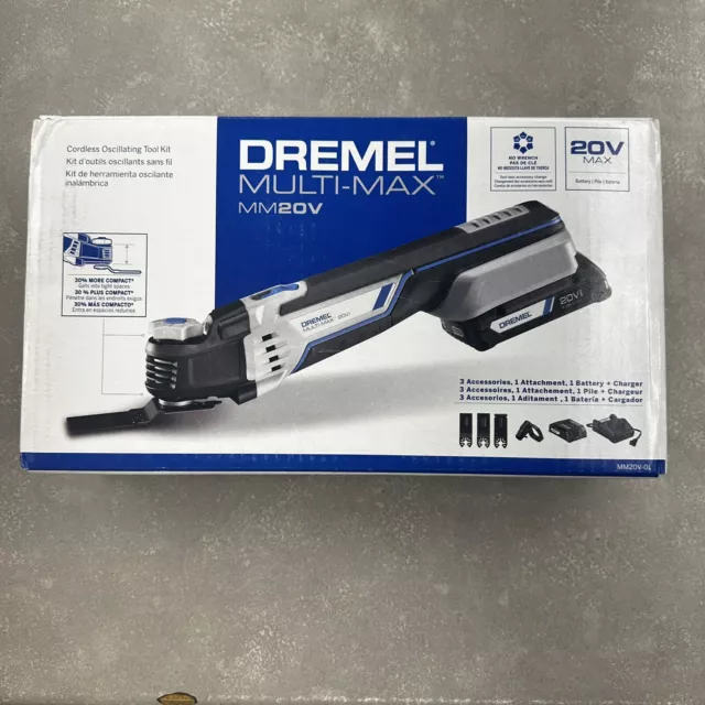 Brand New Dremel Multi-Max Cordless Oscillating Tool Kit MM20V-01 Brand New Dremel Multi-Max Cordless Oscillating Tool Kit MM20V-01