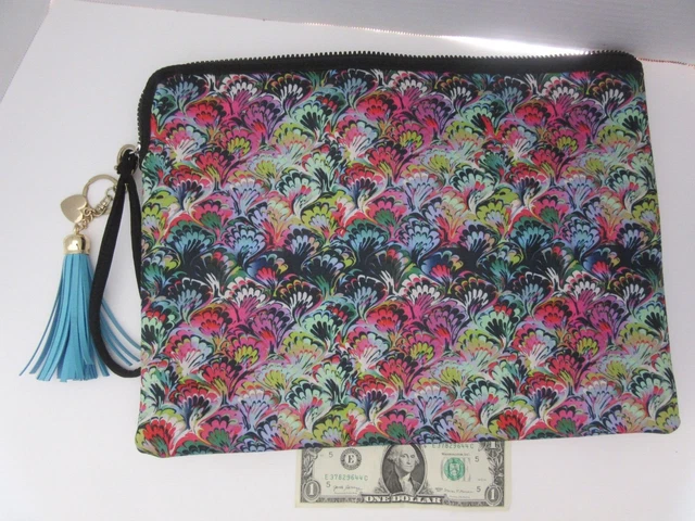 Padded Laptop cover travel bag with tassel and wrist strap 15" X 11" case