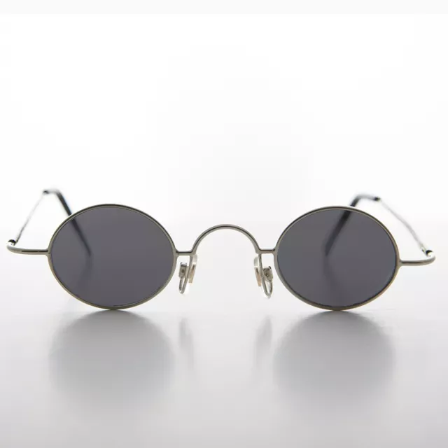 Micro Frame Vintage Sunglass Oval Silver Spectacle Frame - Joseph