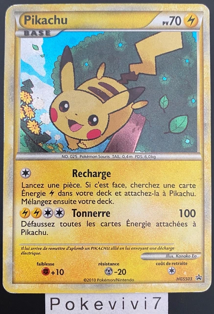 Carte Pokemon PIKACHU HGSS03 HOLO PROMO HeartGold SoulSilver FR OCCASION