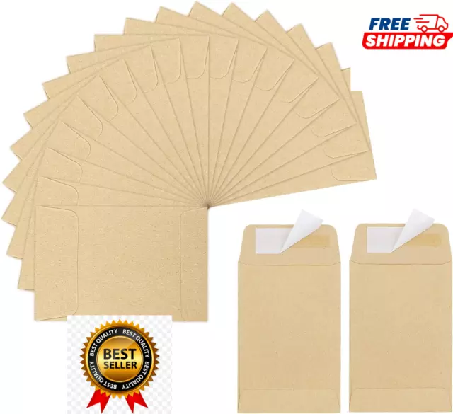 180Pcs Small Seed Saving Envelopes Bulk 2.35 x 3.5 Empty Paper Packets for Coins