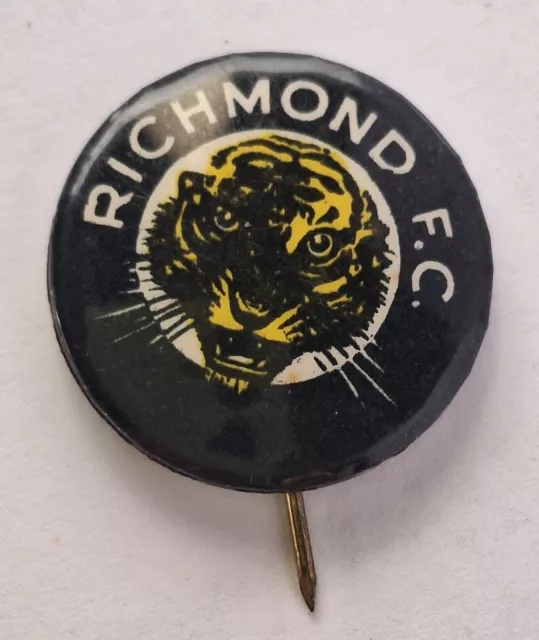 Vintage Original 1920/30S Afl Aussie Rules Football Tigers Badge Richmond F.c.