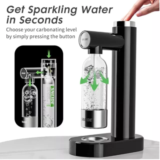SNLIDE Soda/Sparkling Water Maker, Sada Machine W/1L Pet Bottle, CO2 Cylinder 3