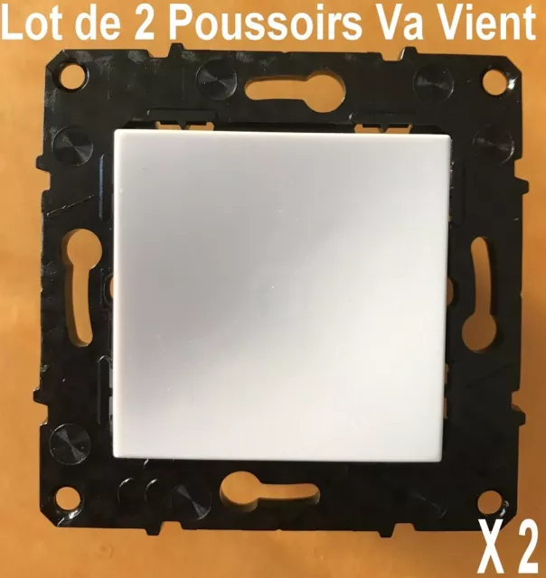 Arnould  Evolution Blanc,Lot de 2 Mécanismes de Poussoir Va et Vient