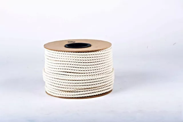 Natural Cotton Rope Cord Twine Braided 16 Strand Garden Washing Line  Camping Etc