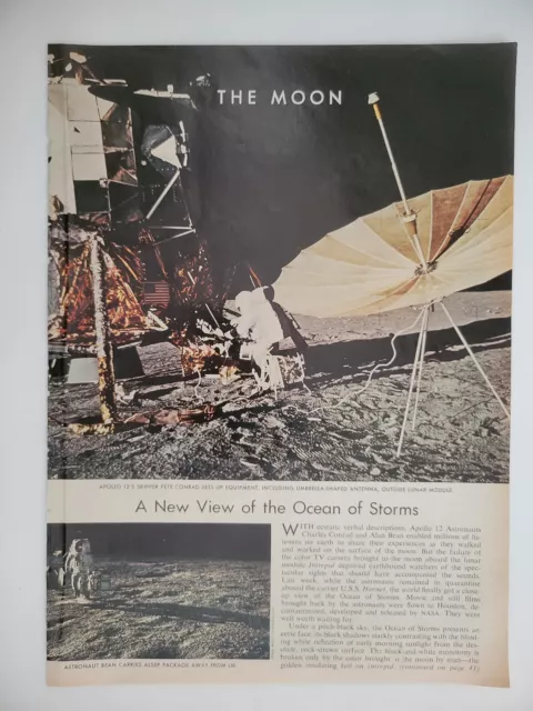 Apollo 12 Moon Landing Ocean Of Storms Photos Original Story 1969 Time 8x11" 3pg