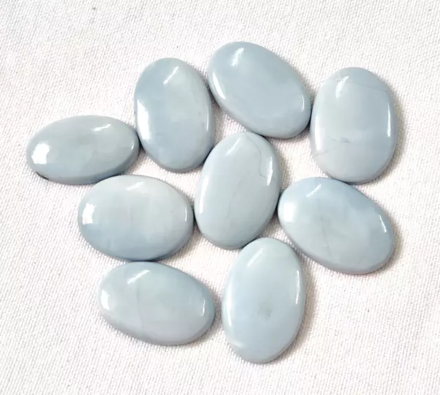 Natural Excellent Blue Opal Oval Cabochon Lot For Jewelry Making Gemstone 245Cts