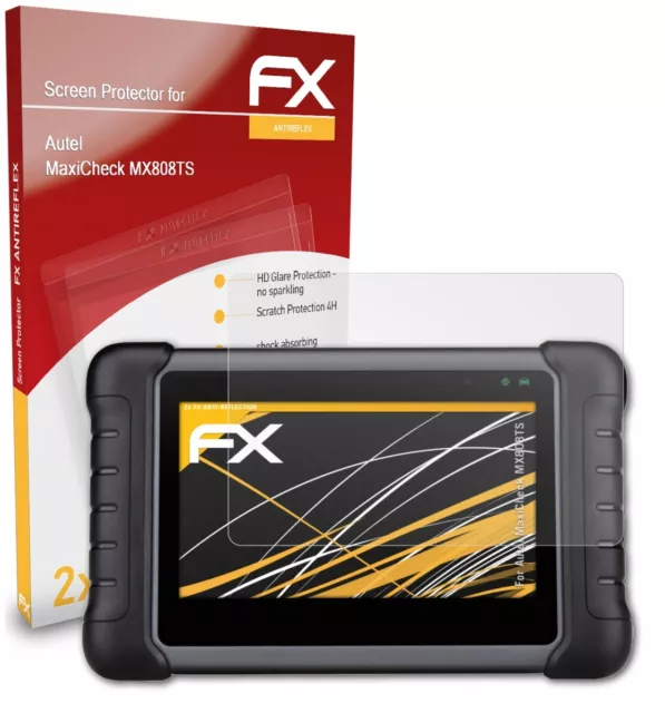 atFoliX 2x Panzerfolie für Autel MaxiCheck MX808TS Schutzfolie matt&stoßfest